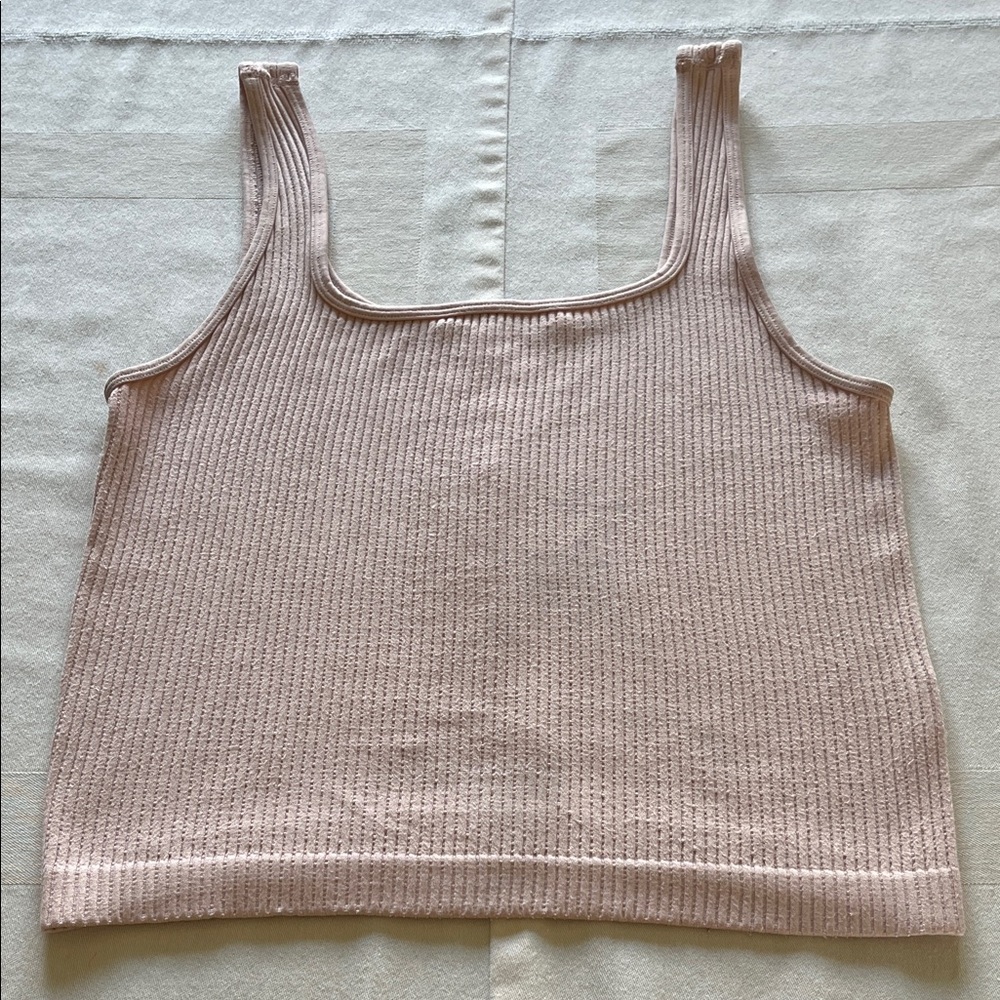 Lucky Brand Blush Ribbed Tank Top